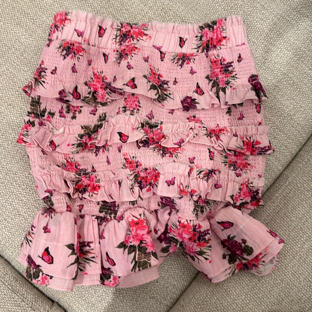 Loveshackfancy Girls Floral Ruffle Skirt